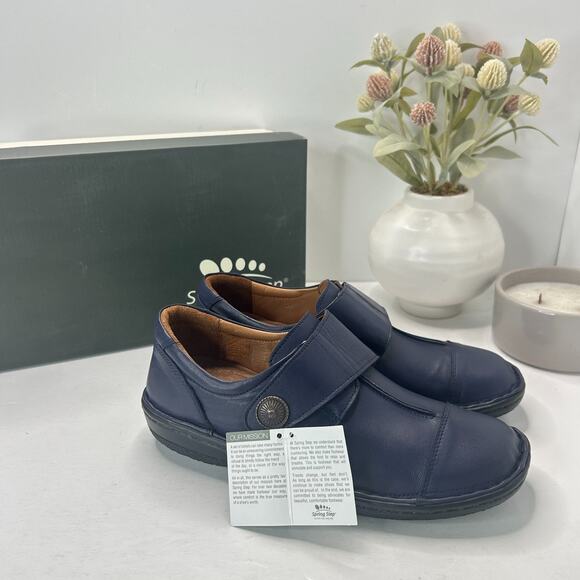 Spring Step Kaminia Leather Shoes Navy 18391-2204 Women's 8.5/EU 39 NWB Comfort - Picture 3 of 10